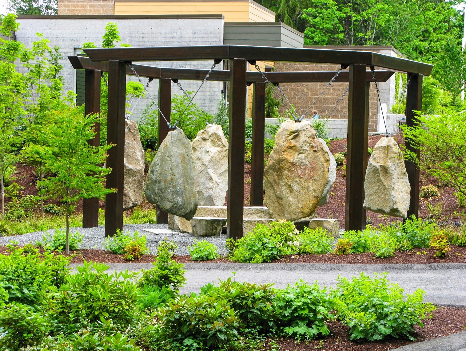 Stone Sculptures at South Bellevue Community Center